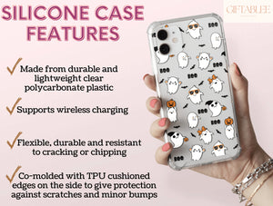 Cute Ghost Phone Case – BOO Halloween Ghost Pattern Cover
