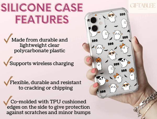 Cute Ghost Phone Case – BOO Halloween Ghost Pattern Cover