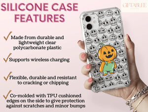 Cute Halloween Phone Case – Pumpkin Character & Jack O'Lantern