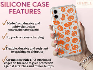 Pumpkin Print Phone Case – Cute Halloween Jack O Lantern Cover