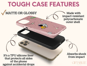 Cute Astronaut Phone Case – Cartoon Space & Colorful Galaxy Design