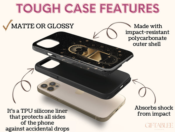 Esoteric Celestial Phone Case – Mystical Astrology Moon Design