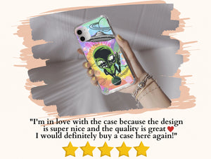 Psychedelic Alien Phone Case – Trippy Cosmic Space Design