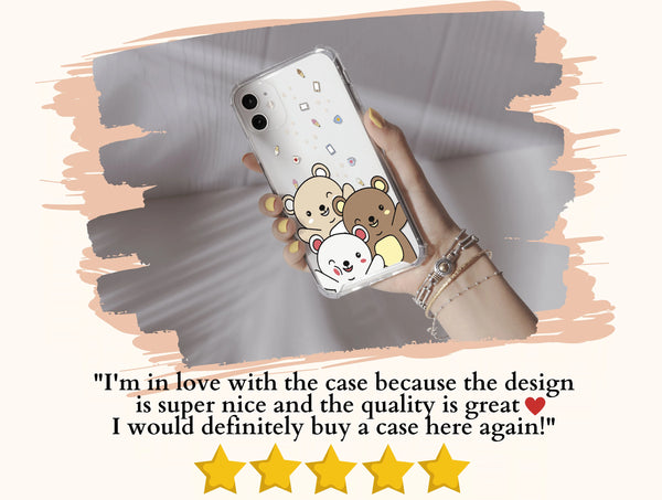 Cute Bear Phone Case – Adorable Kawaii Cartoon Bear Design