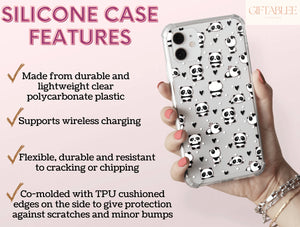 Kawaii Panda Phone Case – Cute Cartoon Panda Pattern & Pastel Animal Design