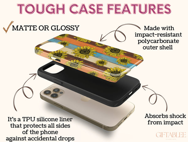 Retro Sunflowers Phone Case – Flower Lover