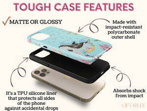 Cute Orca Whale Phone Case – Watercolor Underwater Ocean Design