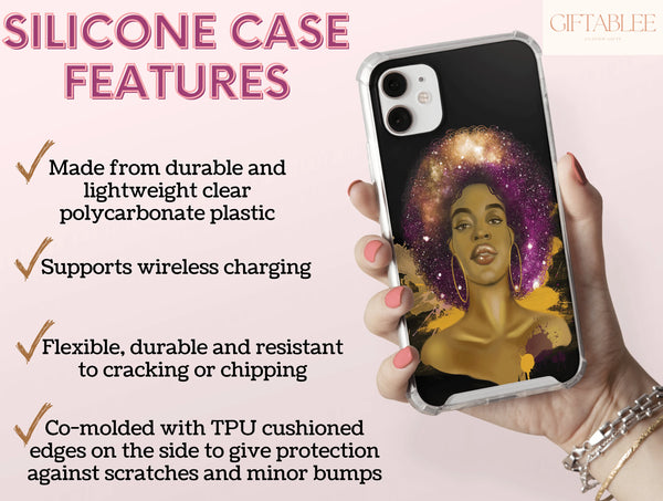 Cosmic Beauty – Afro Girl Phone Case