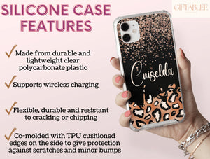 Glitter Leopard Phone Case – Personalized Glam Animal Print