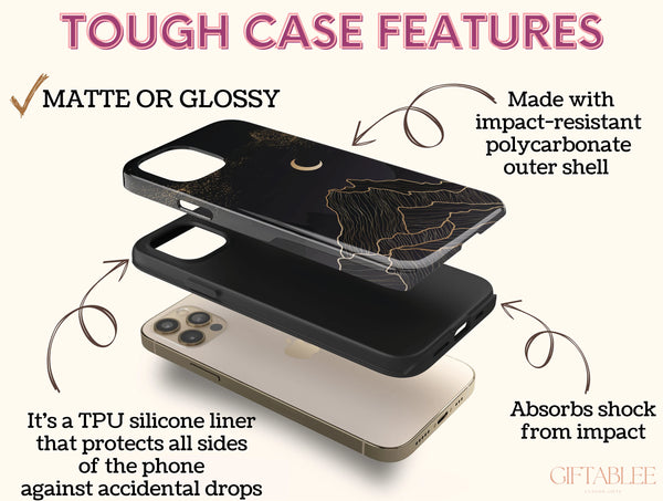 Mountain Landscape Phone Case – Celestial Night Sky Design
