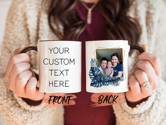 Custom Photo And Text Mug For Men And Women Birthday, Custom Mug, Personalized Photo Mug, Custom Coffee Mug, Photo Mug For Mother's Day Gift